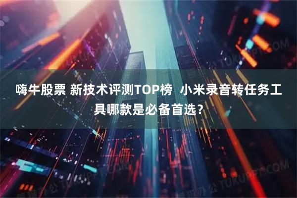 嗨牛股票 新技术评测TOP榜  小米录音转任务工具哪款是必备首选？